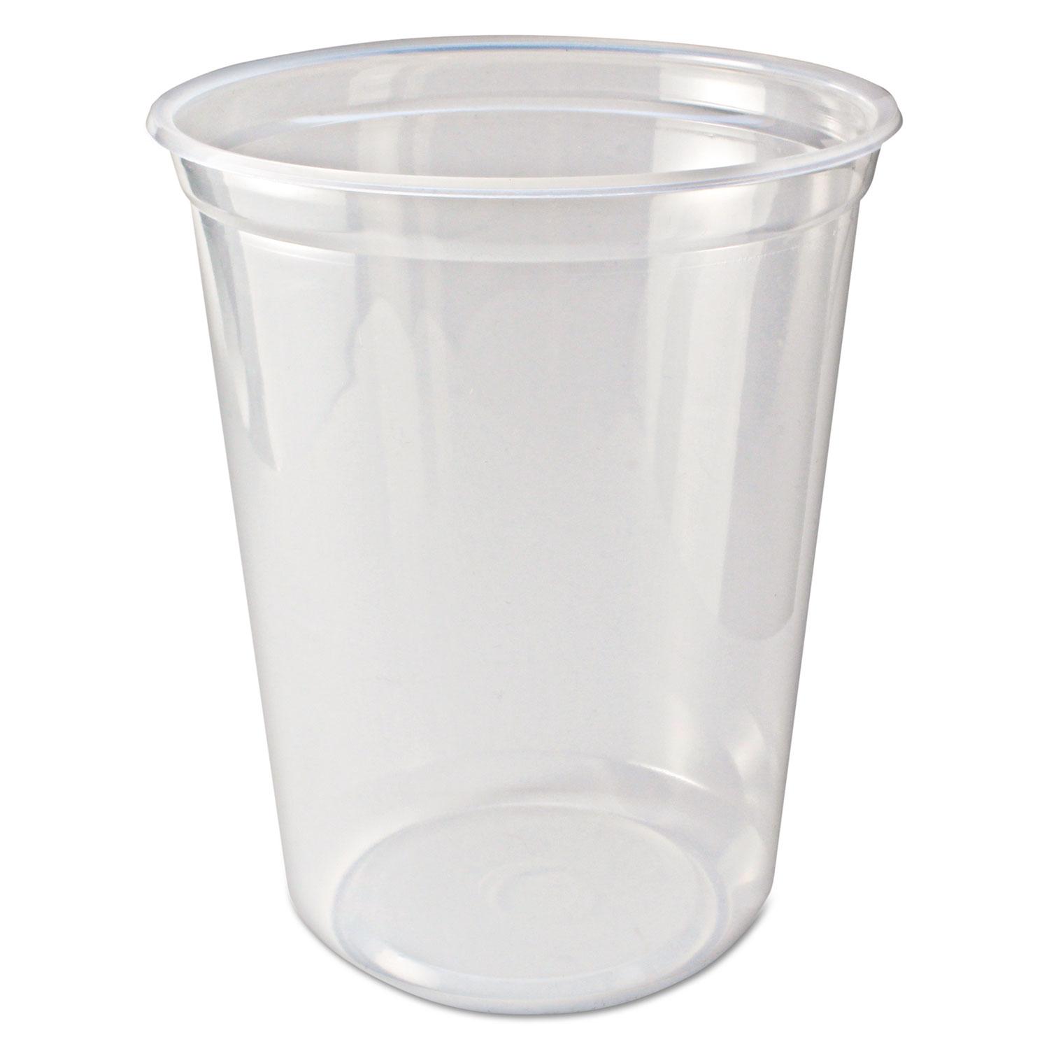 Fabri-Kal® Microwavable Deli Containers, 32 oz, Clear, 500/Carton