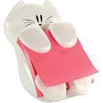 Post-it® Pop-up Notes Super Sticky Pop-Up Note Dispenser Cat Shape, 3 x 3, White