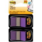 Post-it® Flags Standard Page Flags in Dispenser, Purple, 100 Flags/Dispenser