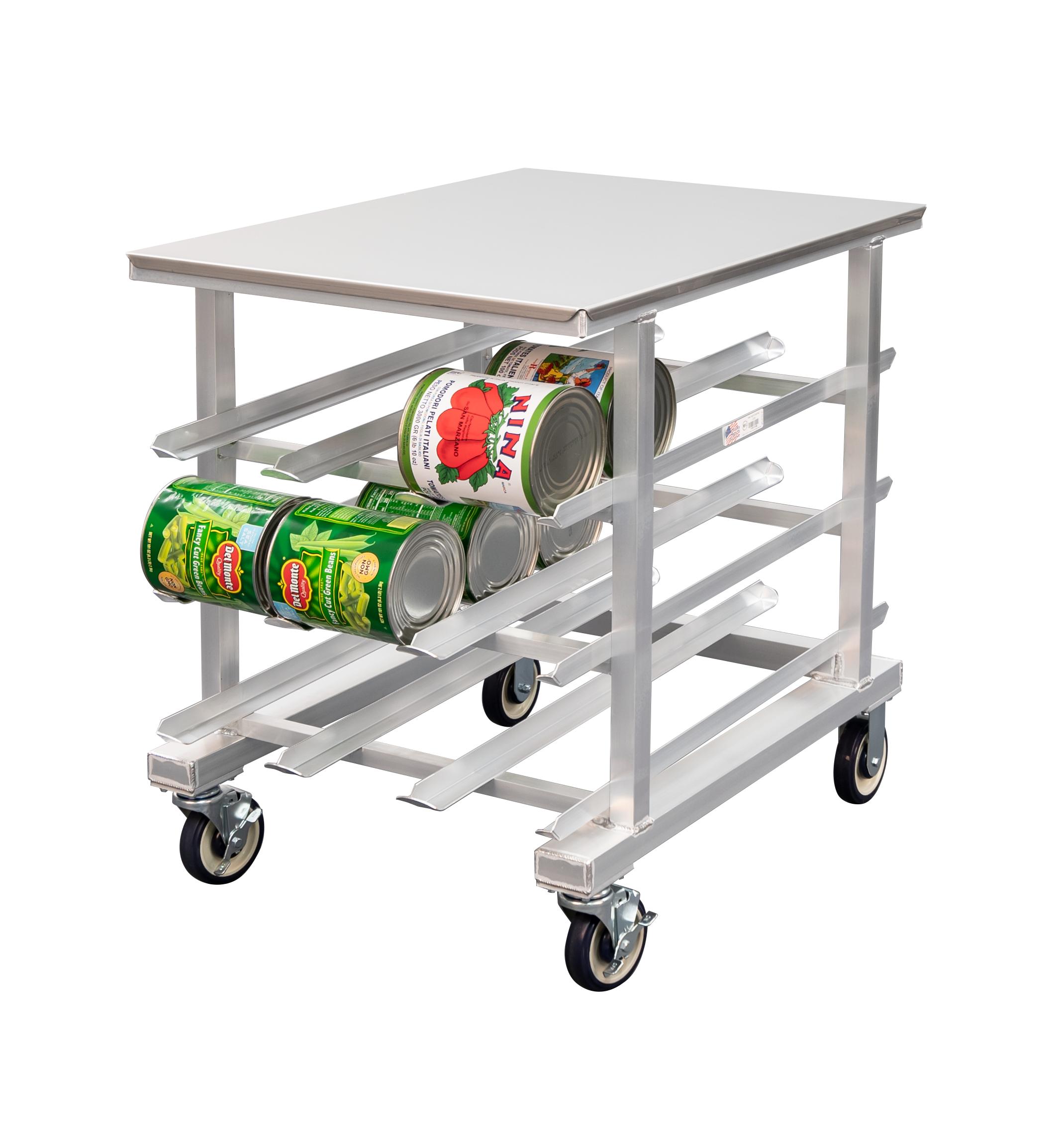 New Age Industrial 1237 Heavy Duty Aluminum Can Rack - Mobile - Counter ...