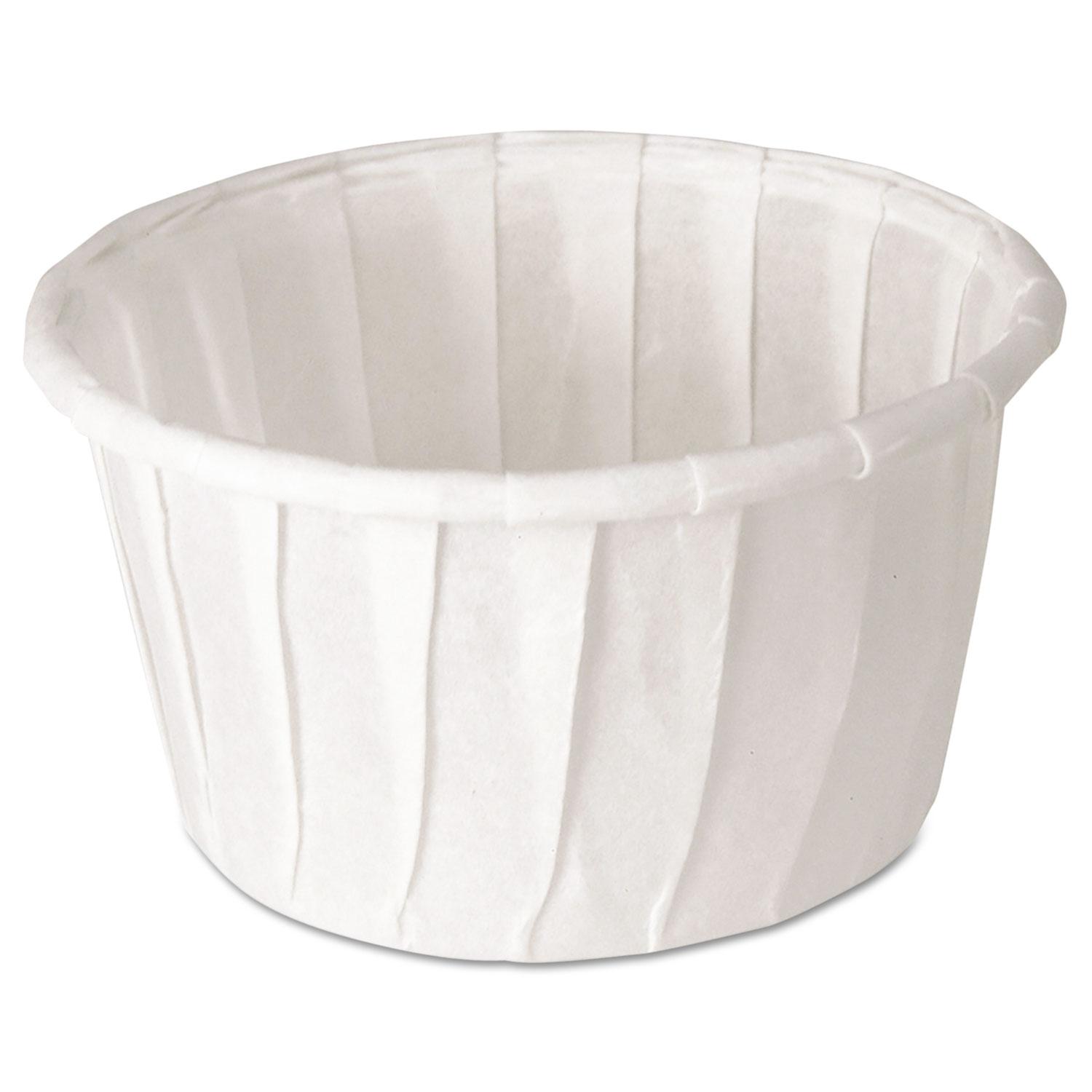 SOLO® Treated Paper Soufflé Portion Cups, 1 1/4 oz., White, 250/Bag