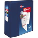 Avery® Heavy-Duty View Binder w/Locking 1-Touch EZD Rings, 5" Cap, Navy Blue