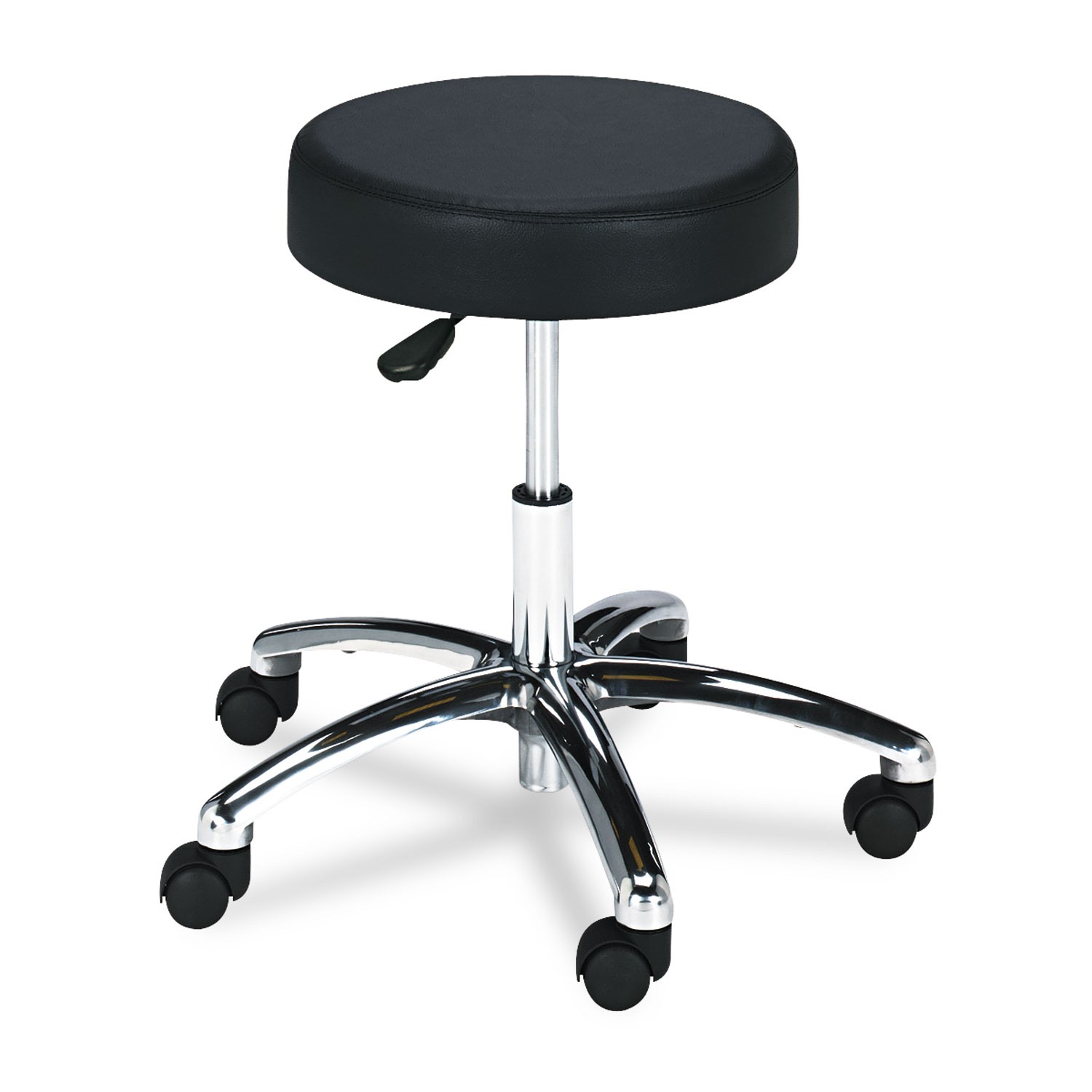 Pneumatic Lab Stool, Backless, Supports Up to 250 lb, 17