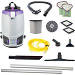 GoFit 6 PLUS, 6 qt. Commercial Backpack Vacuum w/ 18" Carpet Sidewinder Tool Kit
