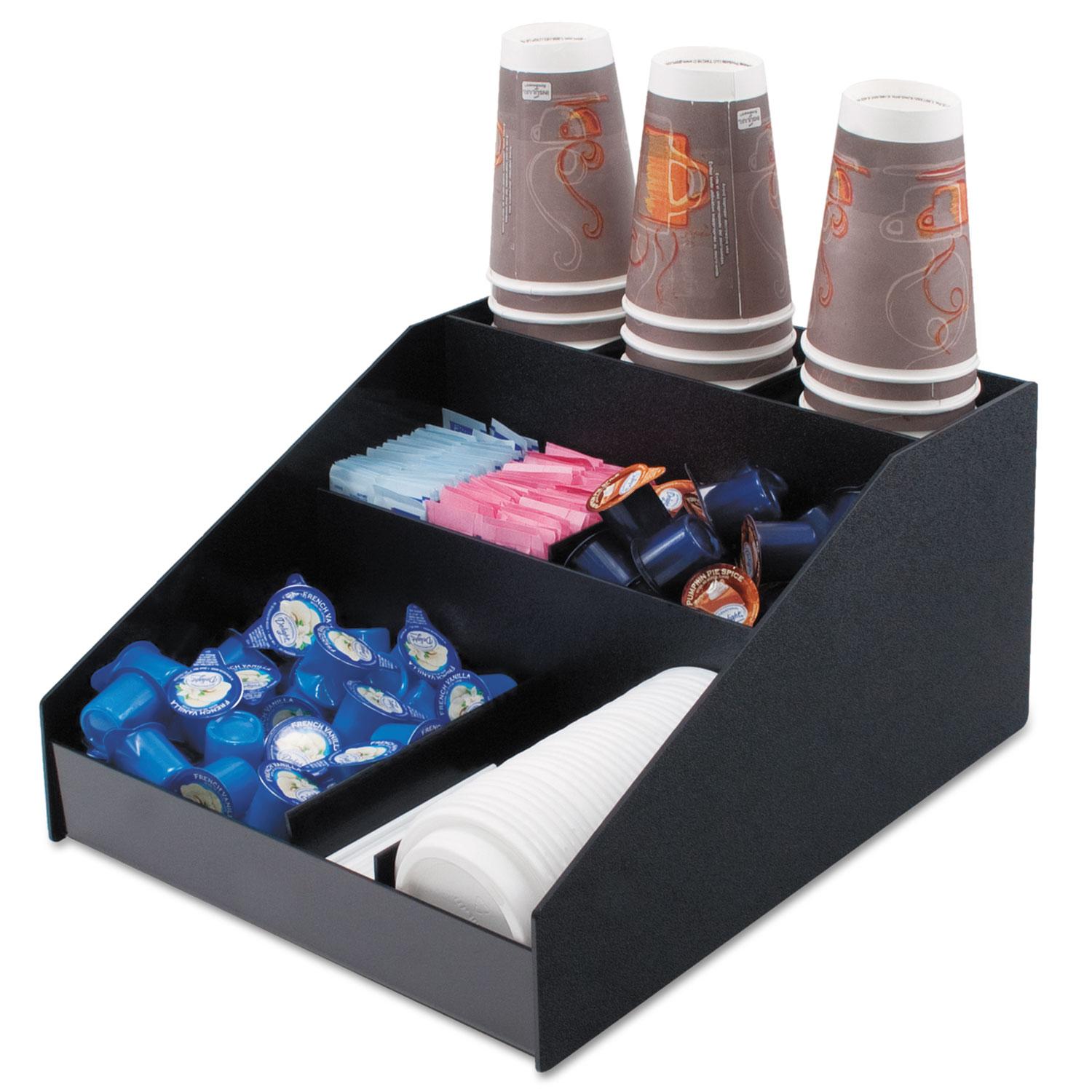 Vertiflex® Commercial Grade Horizontal Condiment Organizer, 12w x 16d x 7 1/2h, Black