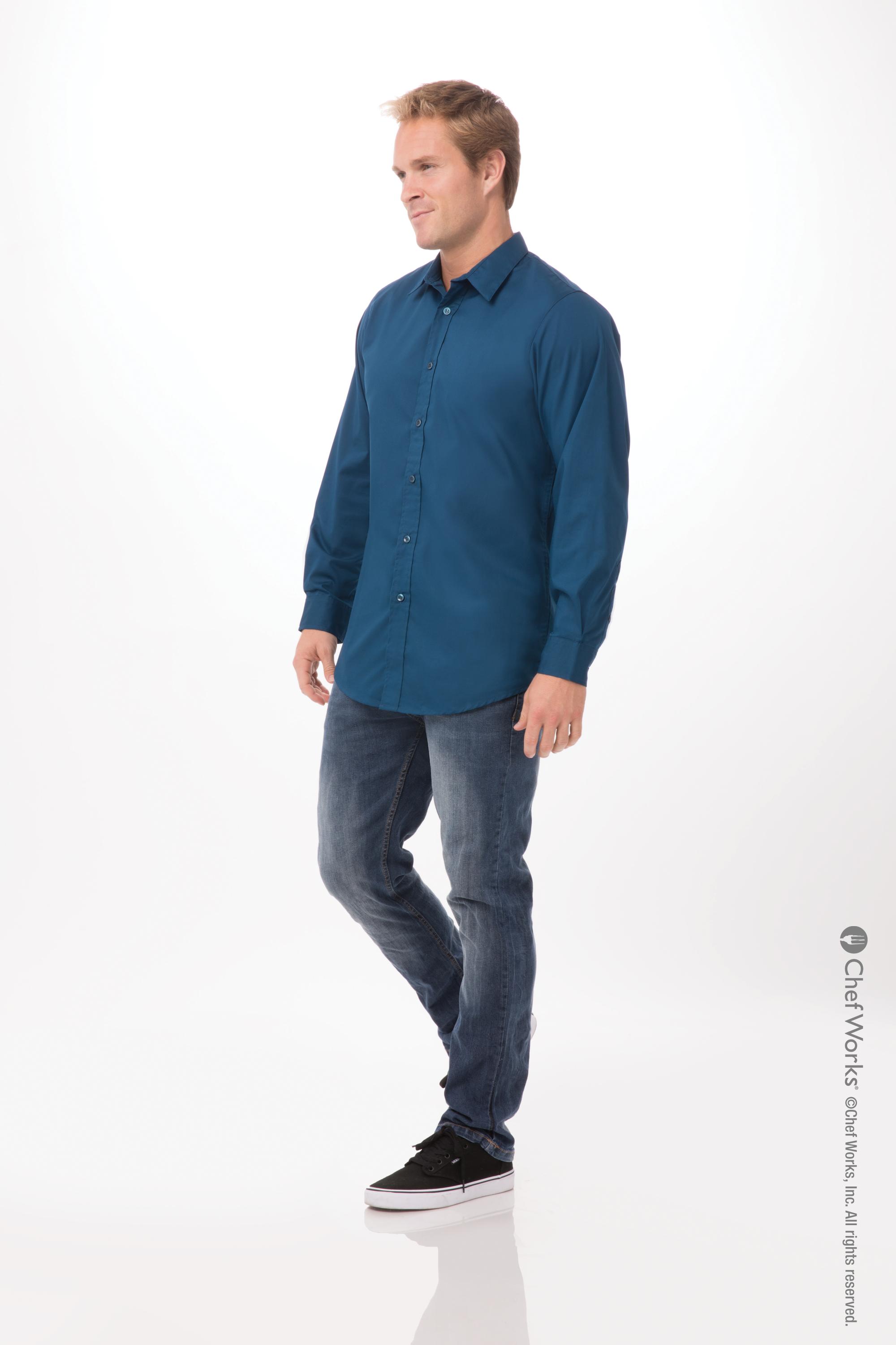 Mens Finesse Blue Stretch Dress Shirt - 3XL (4W905)