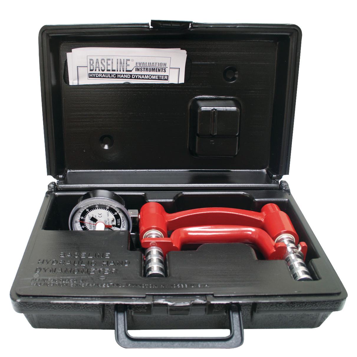 Hydraulic Hand Dynamometer, LiTE with Case, Red, 200 lbs.
