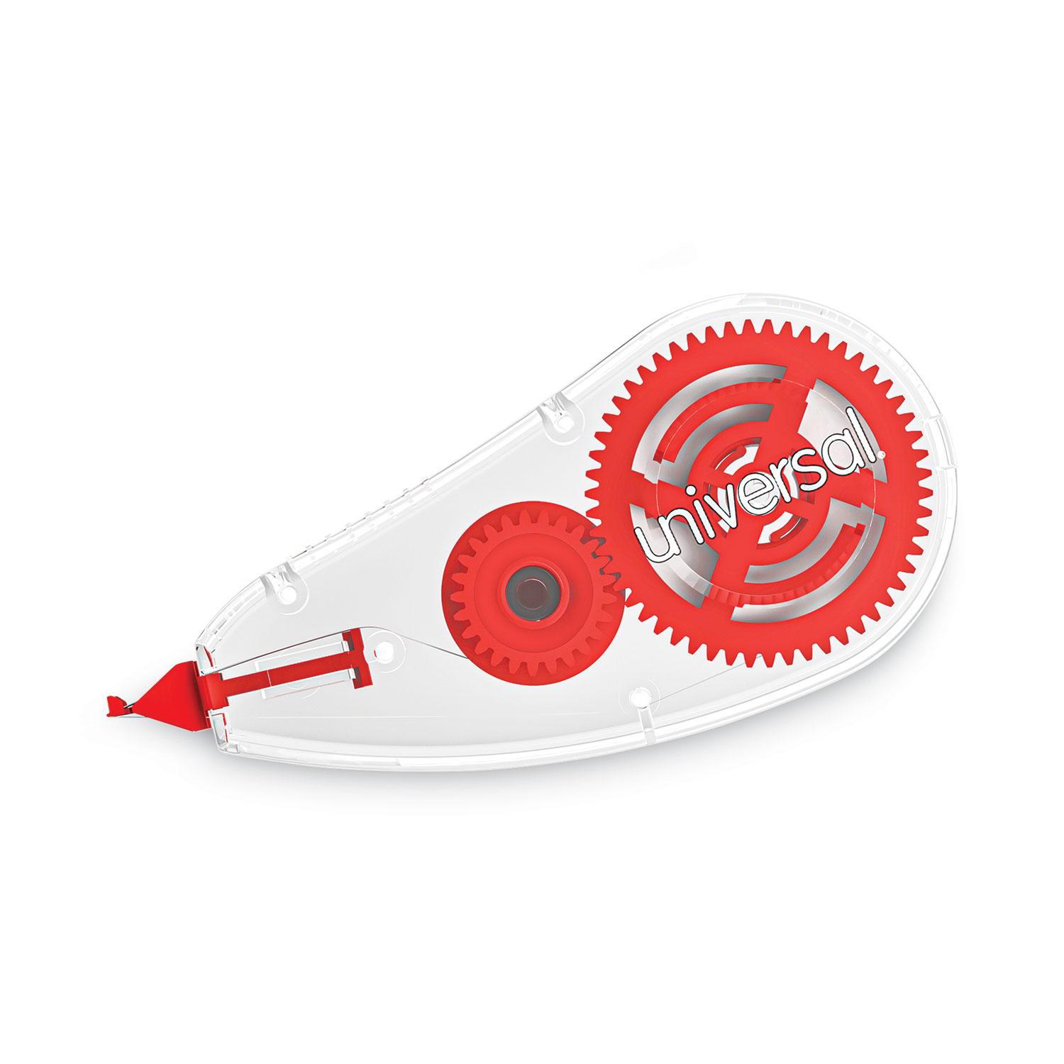 Universal® Correction Tape Dispenser, Non-Refillable, 1/5" x 315", 2/Pack