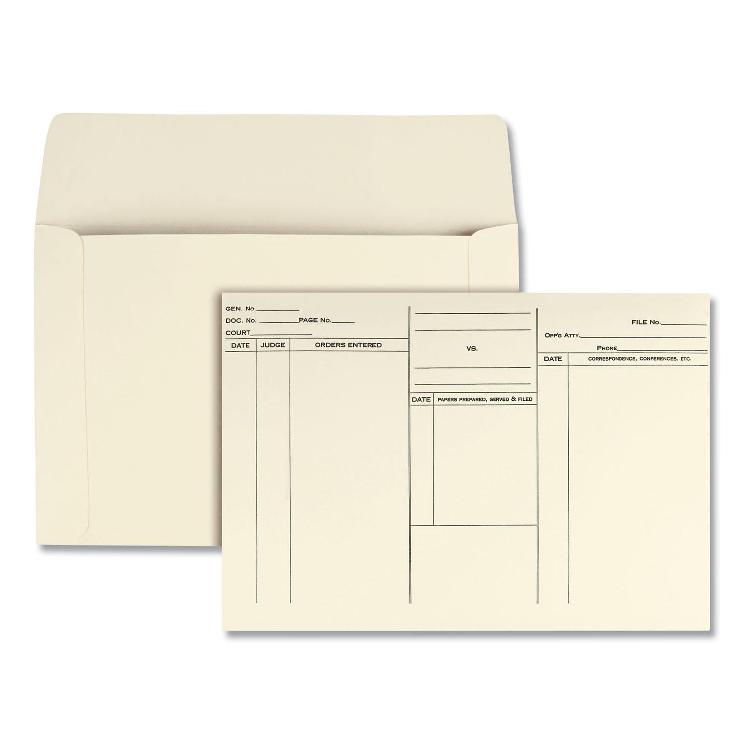 Quality Park™ Attorney's Open Side Envelope, Ungummed, 10 x 14 3/4, Cameo Buff, 100/Box