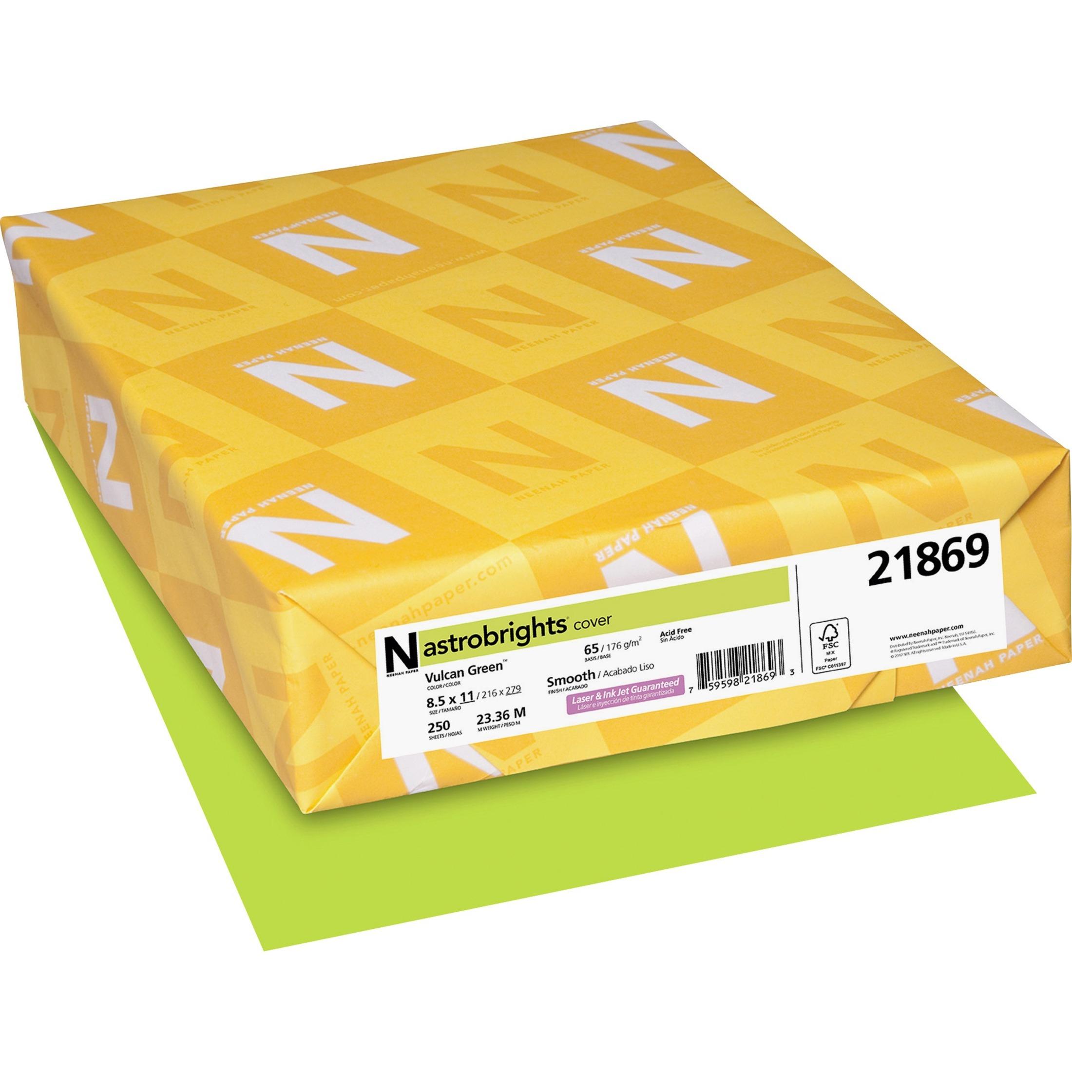 Cardstock, 65 lb, 8-1/2"x11", 250/PK, Vulcan Green