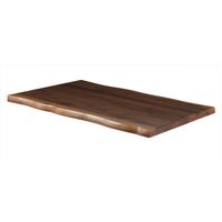 Natural Walnut Plank Tabletop with Live Edge, 30" Round