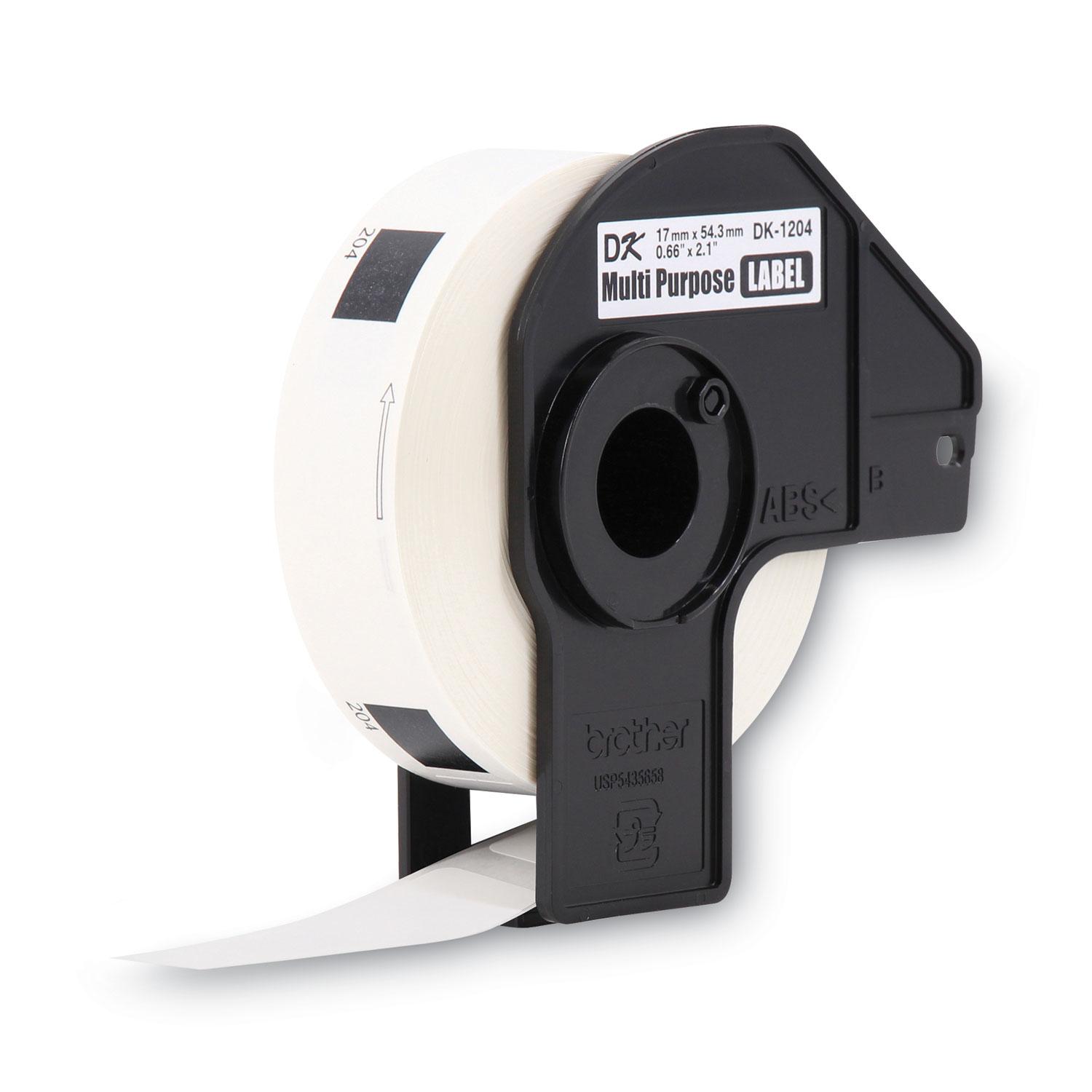 Brother Die-Cut Multipurpose Labels, 3/4" x 2-1/10", White, 400/Roll