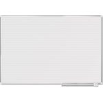 MasterVision® Ruled Planning Board, 72 x 48, White/Silver