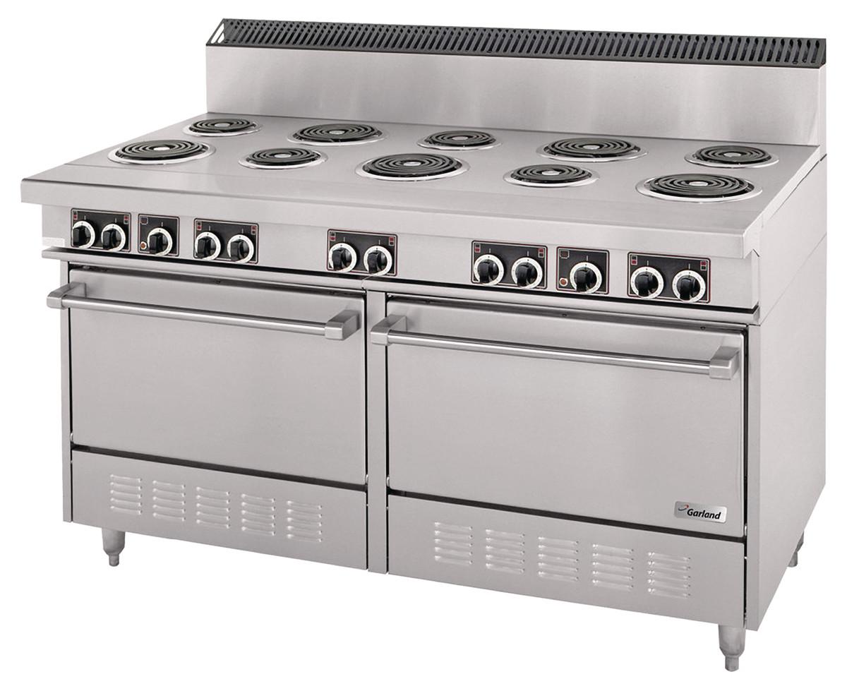 Garland Sentry Series Electric Restaurant Range, 60"W 10 burners 2 standard ovens- Voltage: 240 V Phase: Single