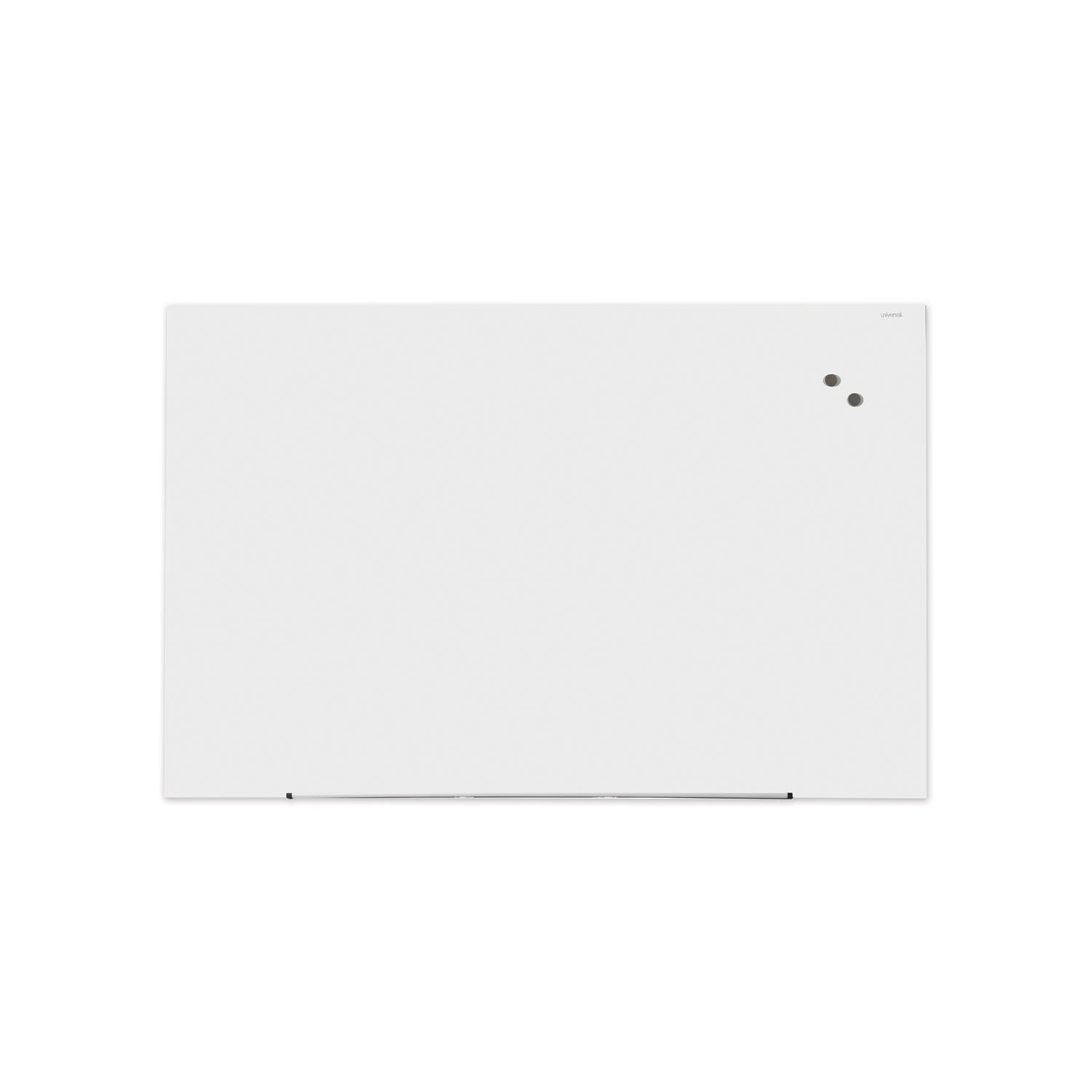 Universal® Frameless Magnetic Glass Marker Board, 72" x 48", White