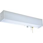 Overbed Light, T8 Ballast, 4Ft, White, Top-Switch, Bottom-Chain