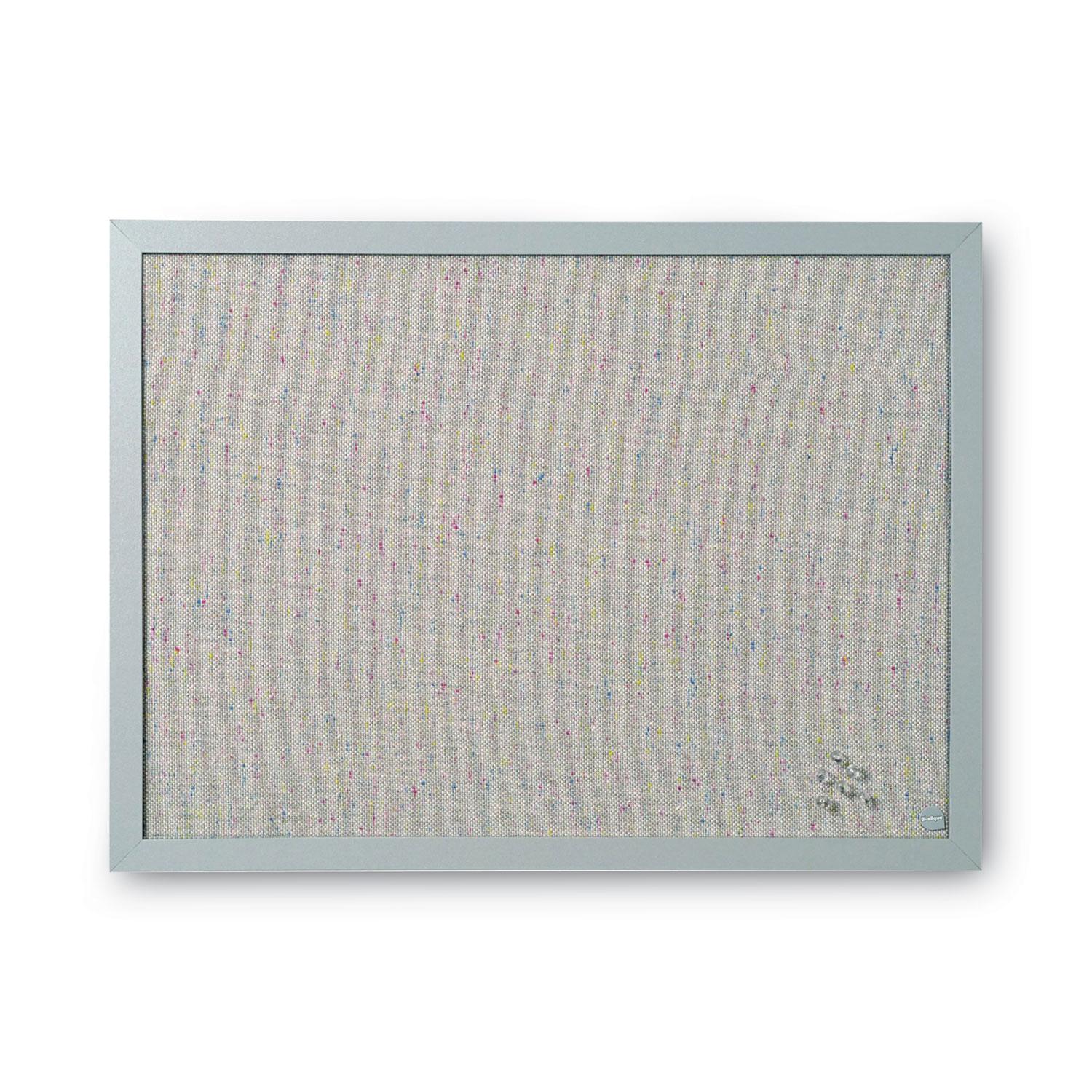 MasterVision® Designer Fabric Bulletin Board, 24X18, Gray Fabric/Gray Frame