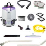 GoFit 3, 3 qt. Commercial Backpack Vacuum w/ Xover Multi-Surface Two-Piece Wand Tool Kit