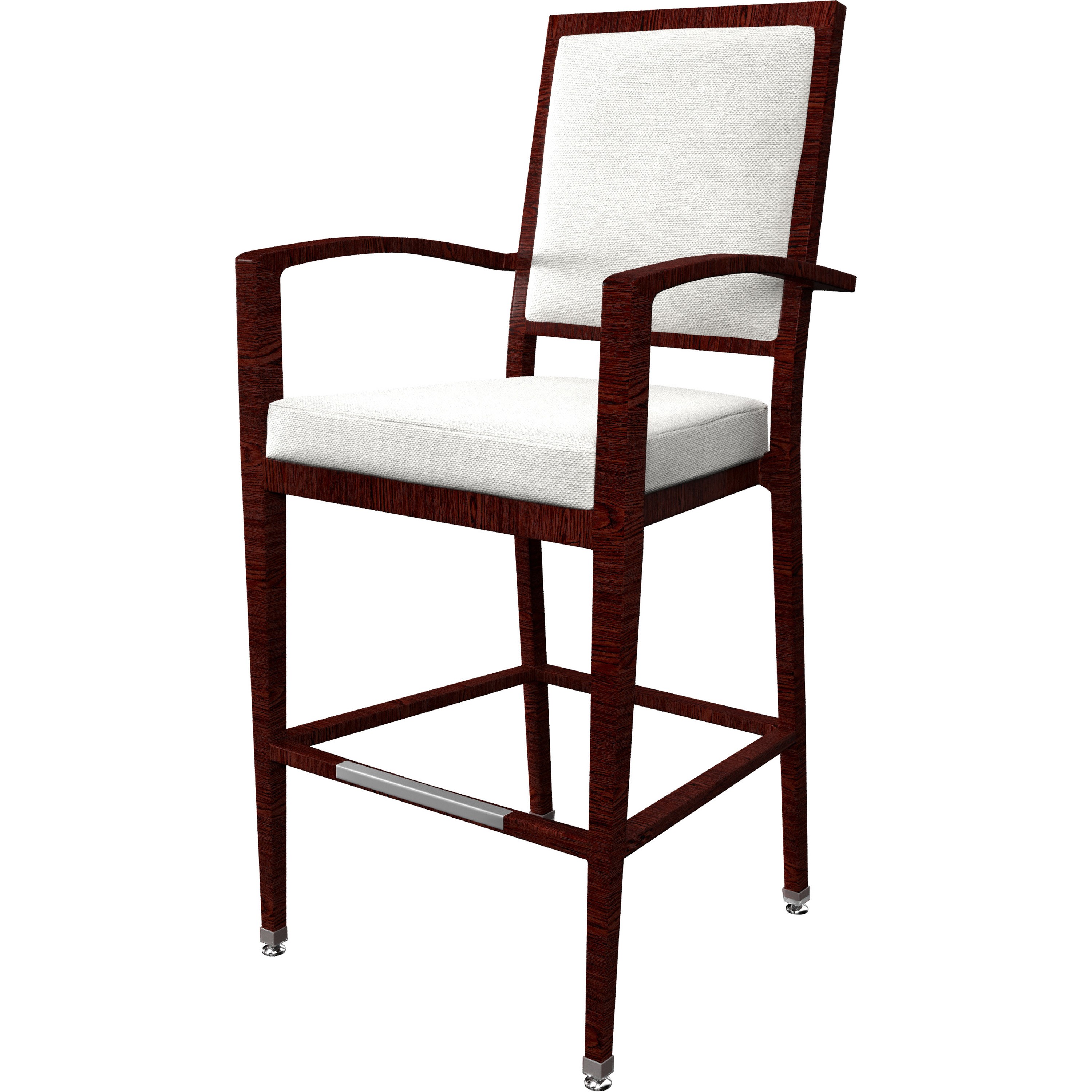 Maxwell Thomas® Galveston Barstool with Arms, Grade G - Frame Finish: Wisteria
