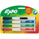 Magnetic Dry Erase Markers, Brd/Md/Fine Pt, 4/PK, Ast