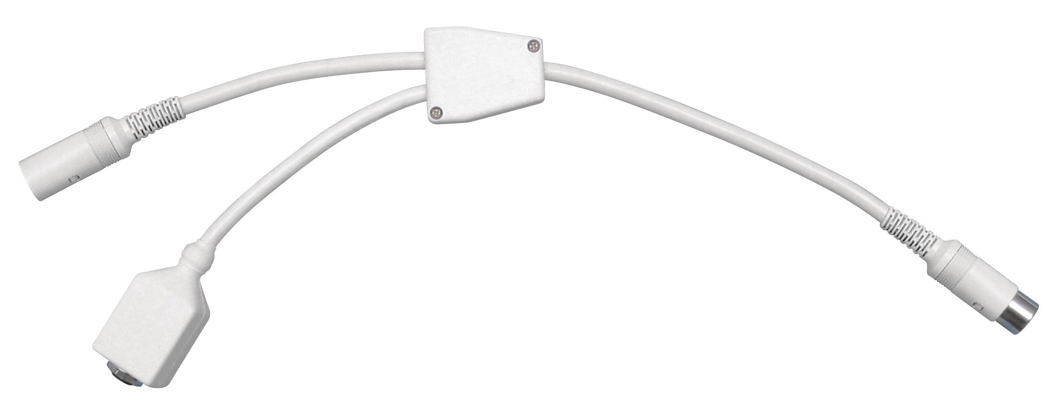 Tektone Y Adapter from 8 pin DIN to one 8 pin DIN & one 1/4" phone socket
