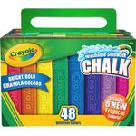 Sidewalk Chalk, Washable, 4"L, 7/8"D, 48/BX, AST