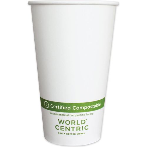 Single Wall Hot Drink Paper Cup 16 oz- White (1000/case) – Carryout Supplies