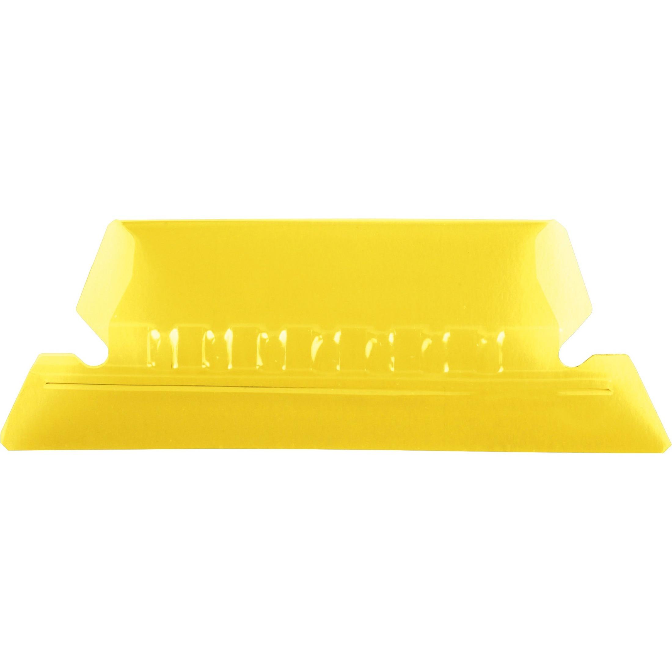Hanging Folder Tabs,w/Inserts,Plastic,1/5-cut,2"W,25/PK, YW