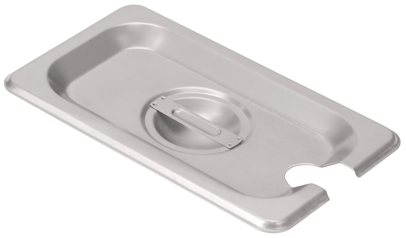 Direct Supply® Notched Cover For Ninth Size Steam Table Pan, 24 Gauge