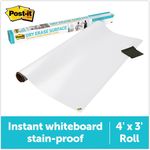 Dry Erase Surface with Adhesive Backing, 48" x 36", White