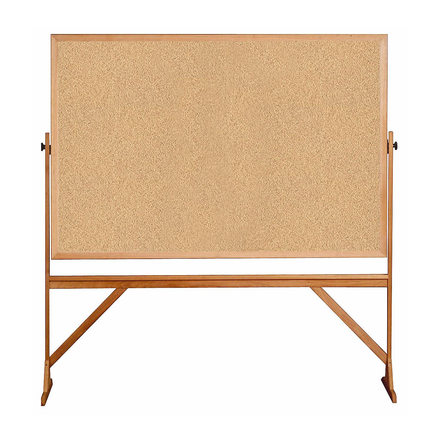 4' x 6' Wood Frame Reversible Non-Magnetic Marker/Natural Cork (7TX33 ...