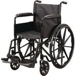 Panacea® Fixed-Frame Wheelchair, 16"D, Fixed Full Armrests, Fixed Front Riggings - SeatWidth: 18 in