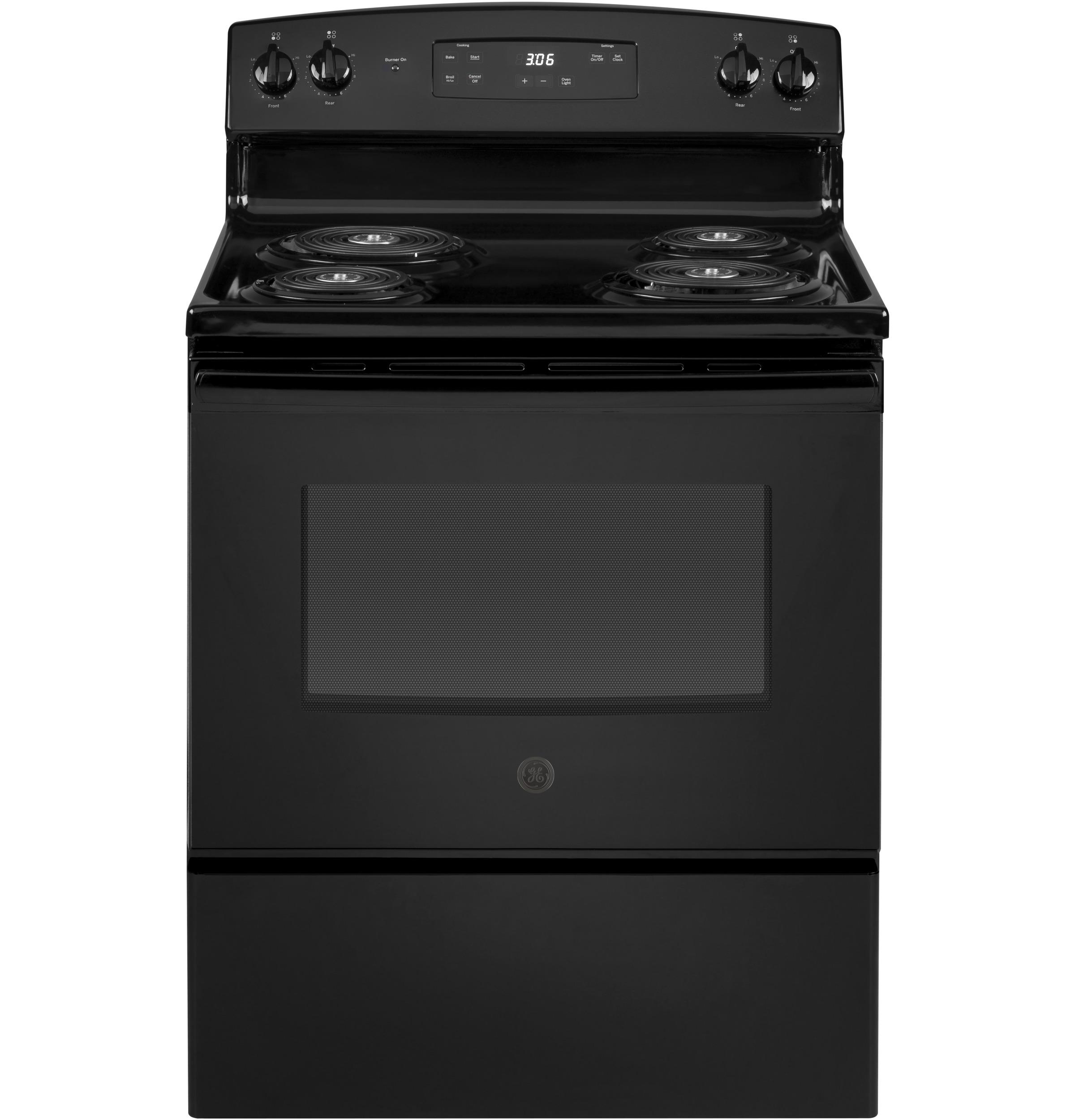 GE® 30" Free-Standing Electric Range, Black