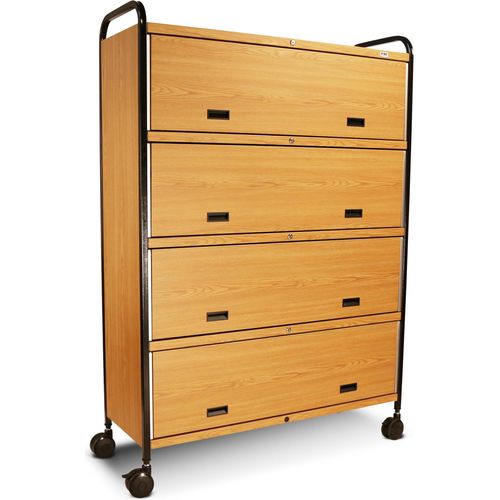 Mov-it Elite Series II Privacy Chart Rack - Number of Shelves: 4, Width ...