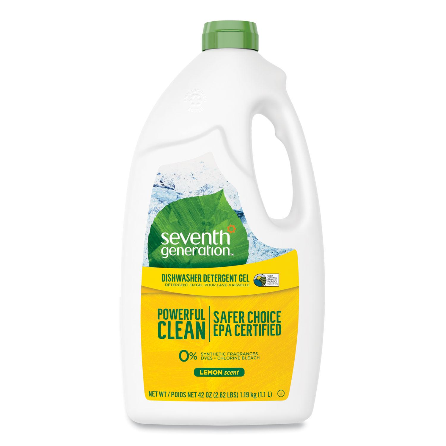 Seventh Generation® Natural Automatic Dishwasher Gel, Lemon, 42 oz Bottle, 6/Carton