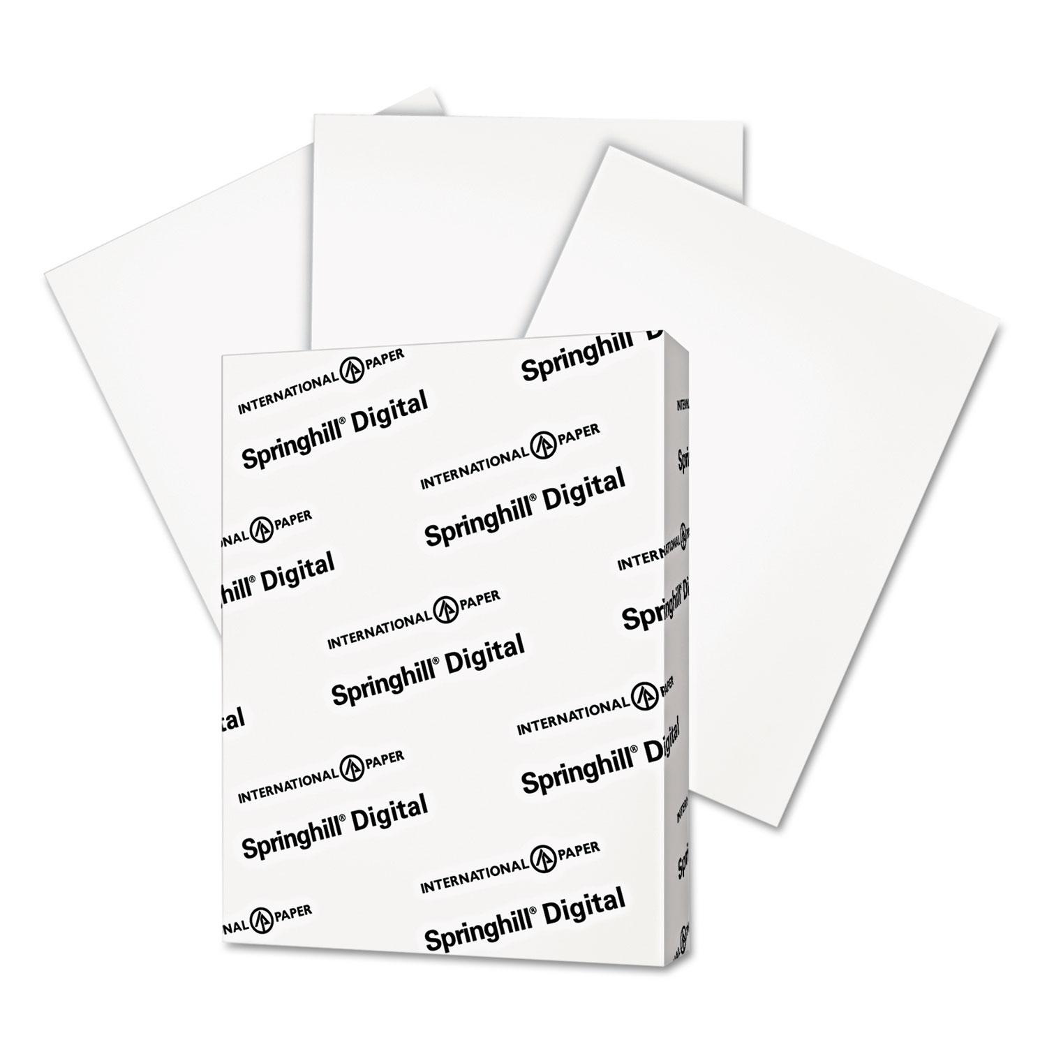 Springhill® Digital Vellum Bristol White Cover, 67 lb, 8 1/2 x 11, White, 250 Sheets/Pack