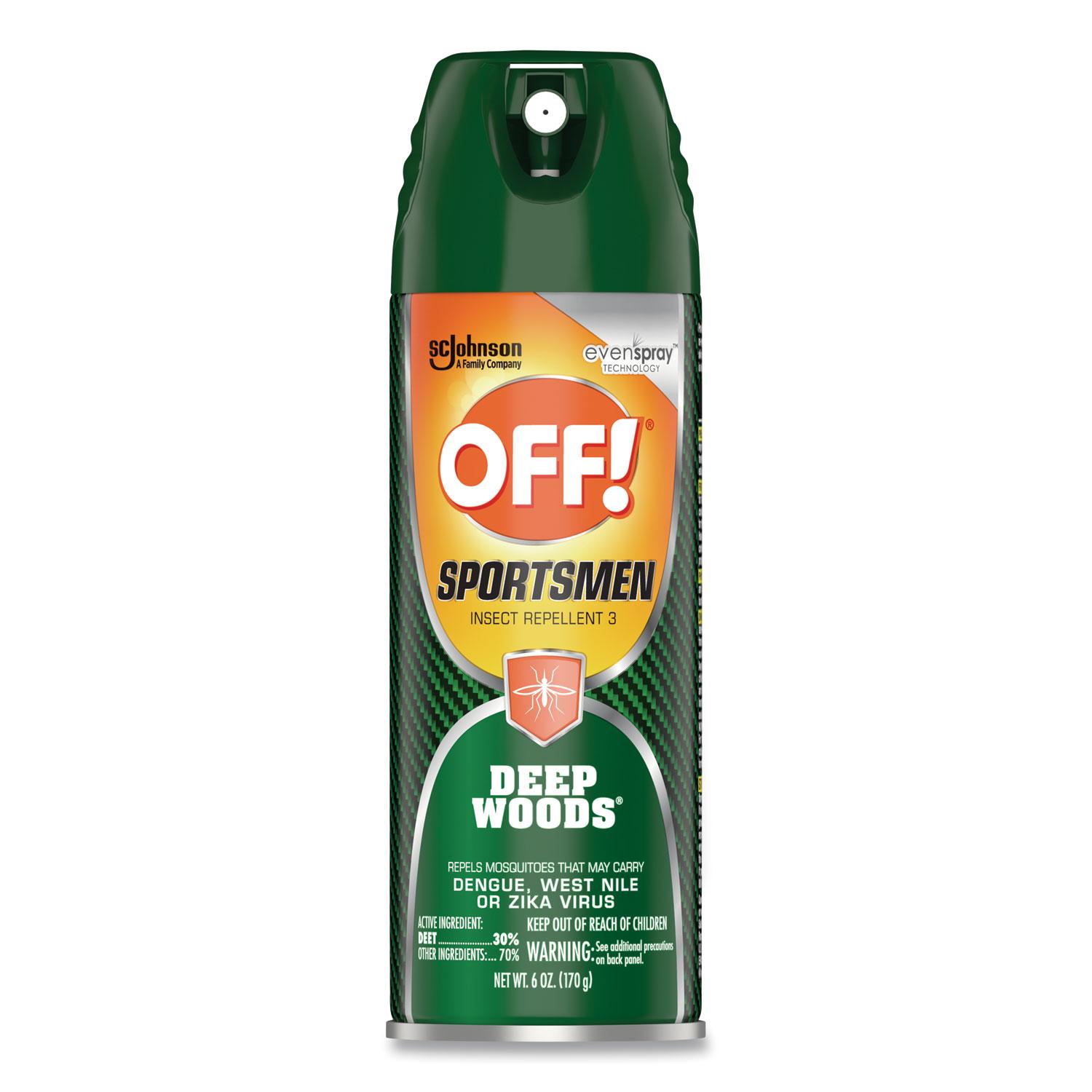 OFF!® Deep Woods Sportsmen Insect Repellent, 6 oz Aerosol, 12/Carton