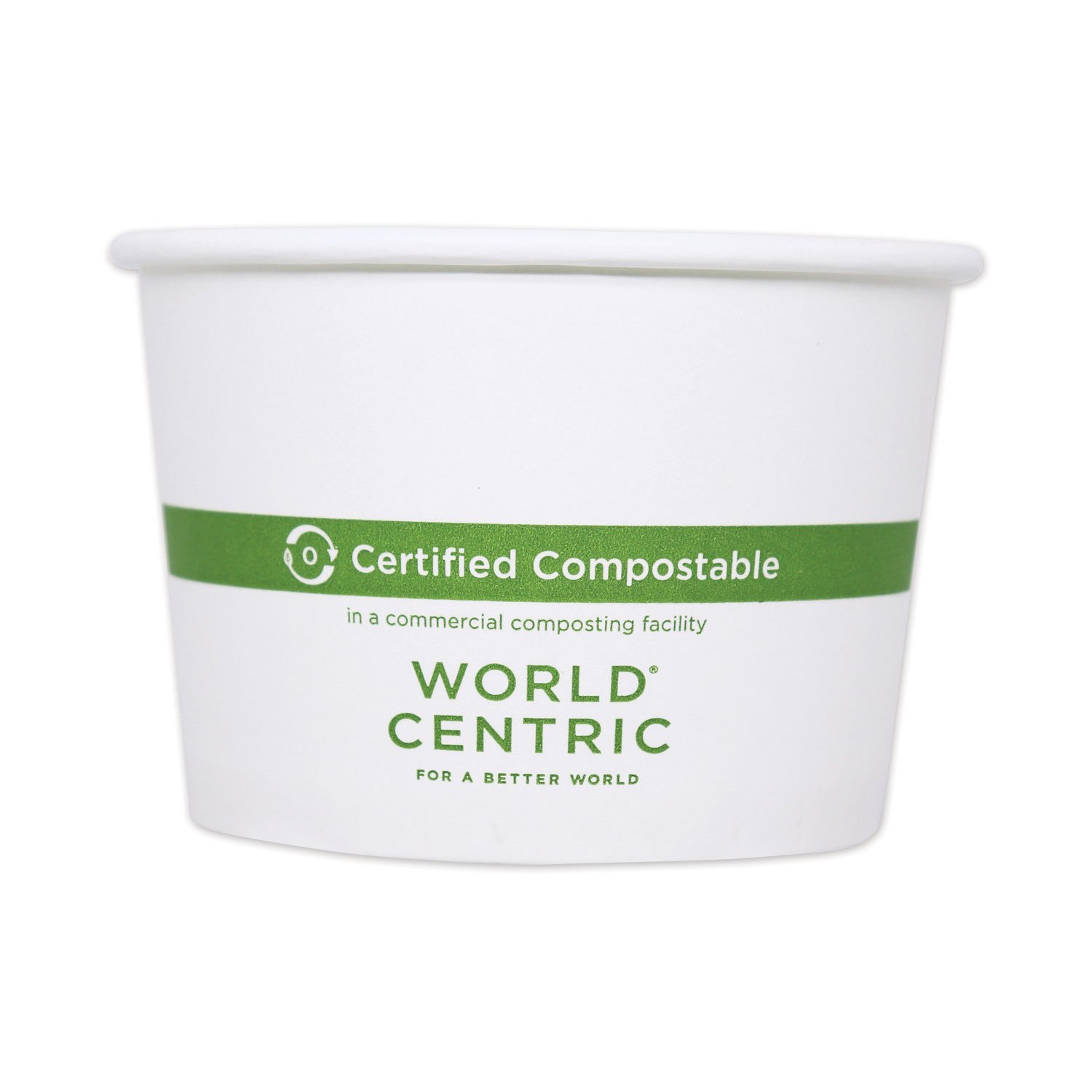 World Centric® Paper Bowls, 32 oz, 4.4" Diameter x 5.8"h, White, 500/Carton