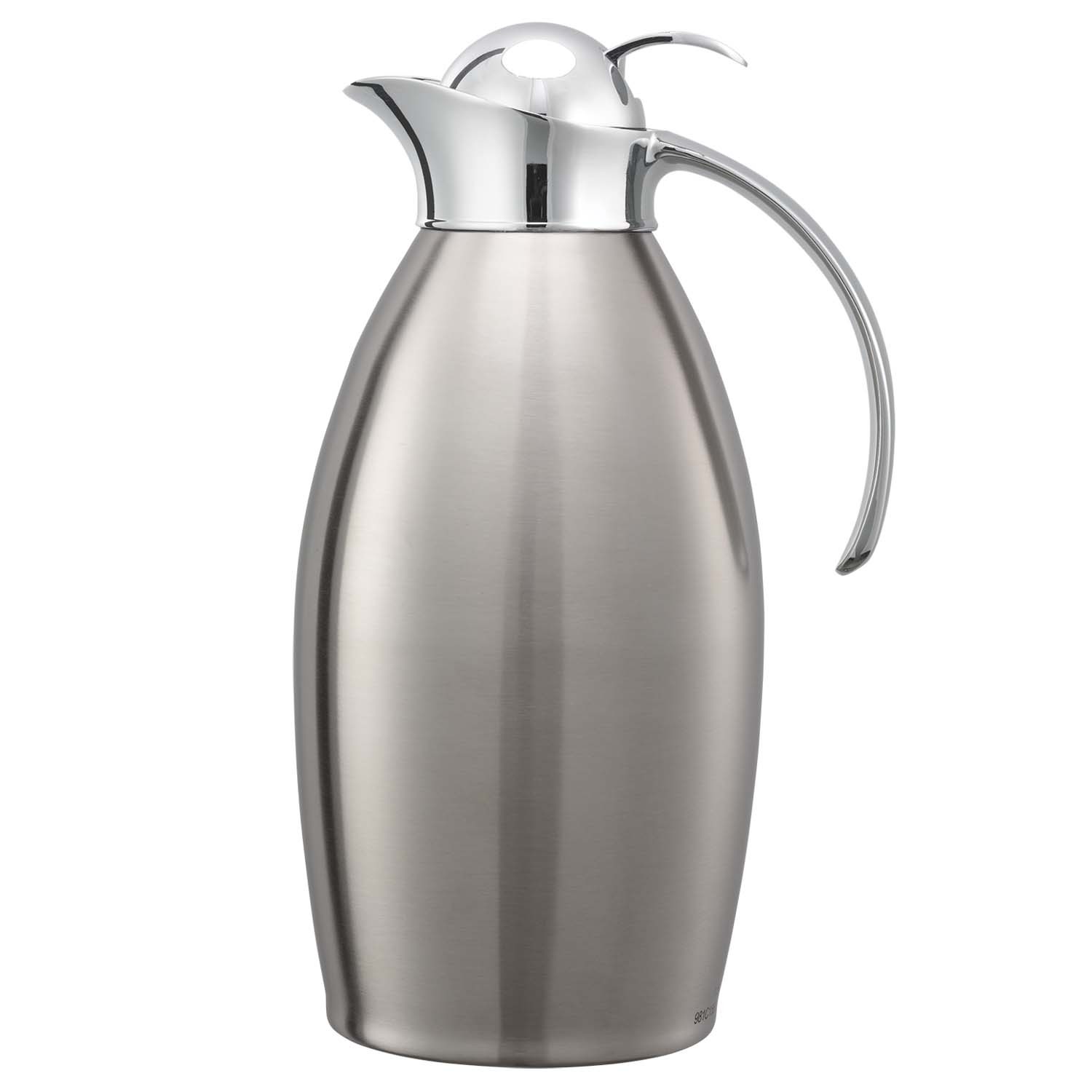 Service Ideas NIC15BSPB Nicollet Series Original, Vacuum Insulated Carafe, Stainless Vacuum, 50.7 Ounce, Brushed with Polished Accents