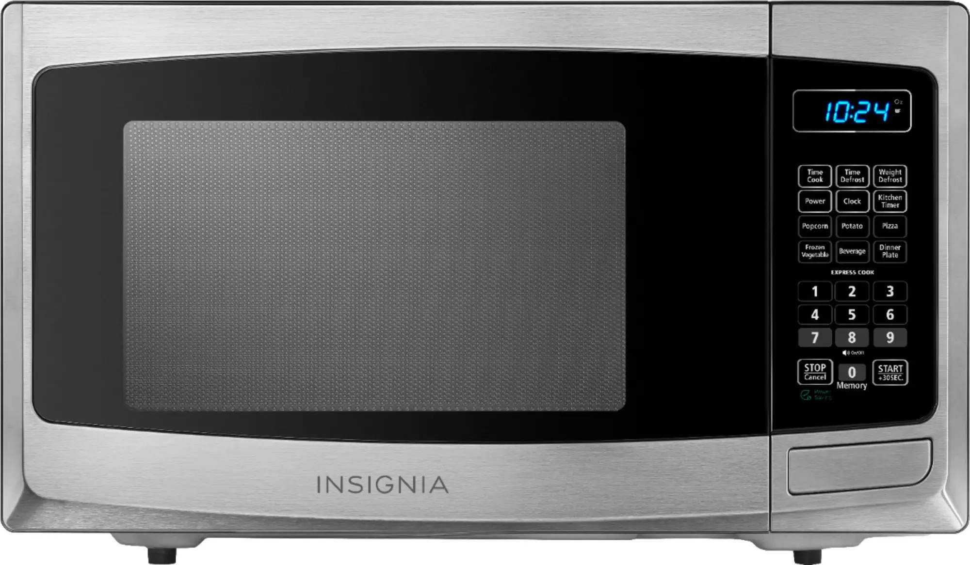 Insignia 0.9 Cu. Ft. Compact Microwave, 900W, Stainless Steel