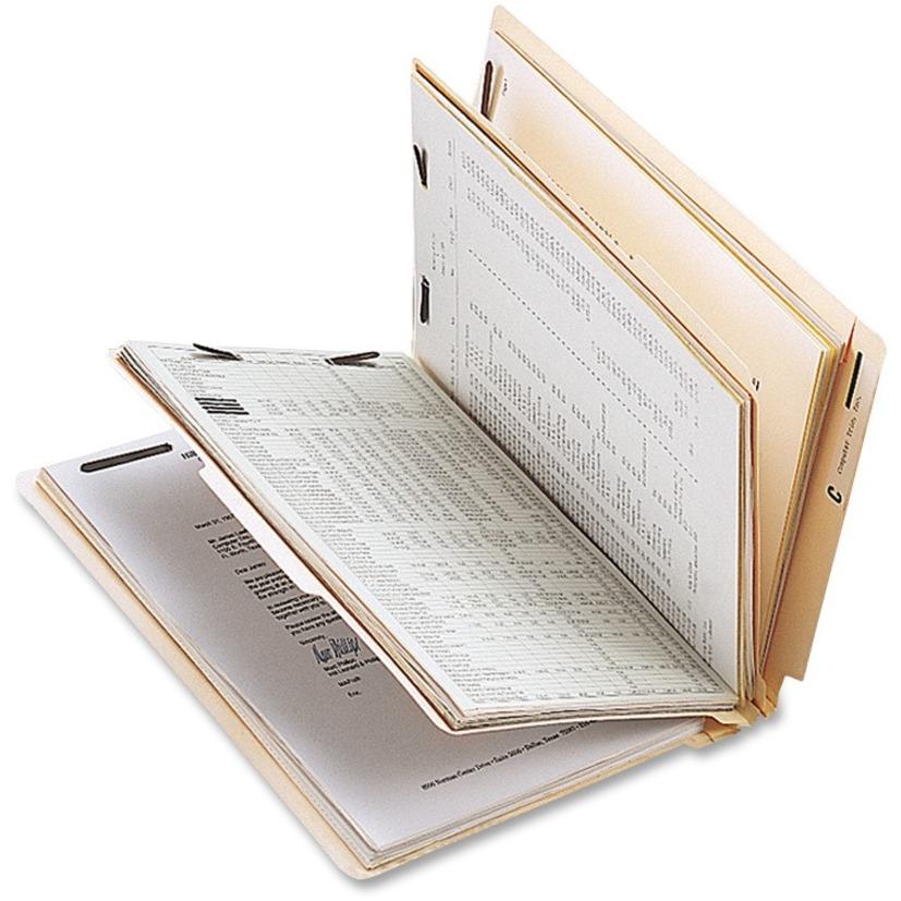 Classification Folders,w/Fasteners,2 Dividers,Ltr,10/BX,MLA