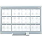 MasterVision® 12 Month Planner, 48x36, Aluminum Frame