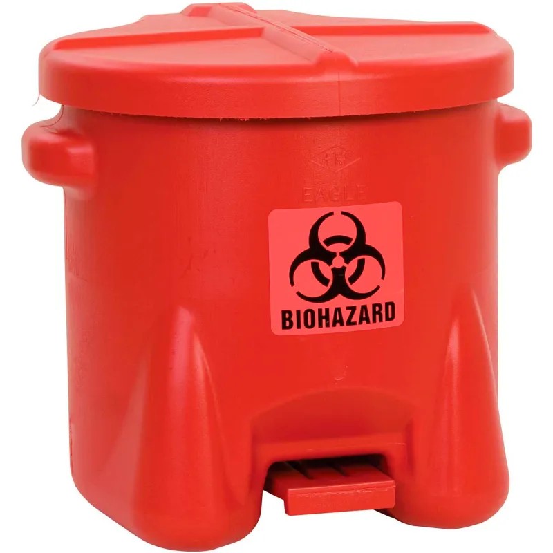 Eagle 14 Gallon Safety Poly Biohazardous Waste Can, Red - 947BIO (3JXXY ...