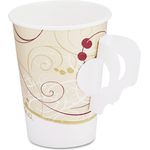 Hot Cups, w/Paper Handle, Symphony Design, 8oz, Beige, 1000/Carton