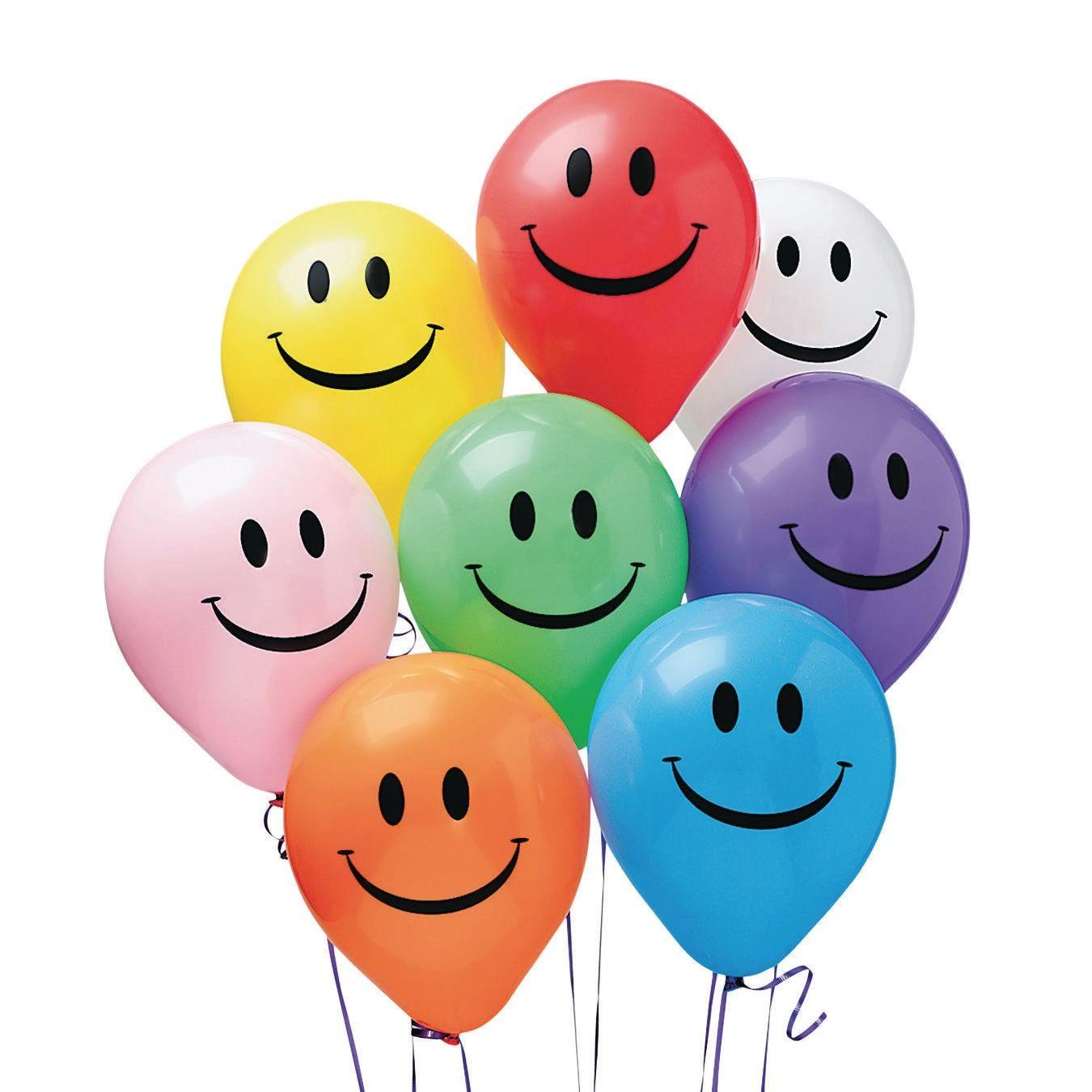 Smile Balloons, Assorted Colors, 11" (Bag of 100)