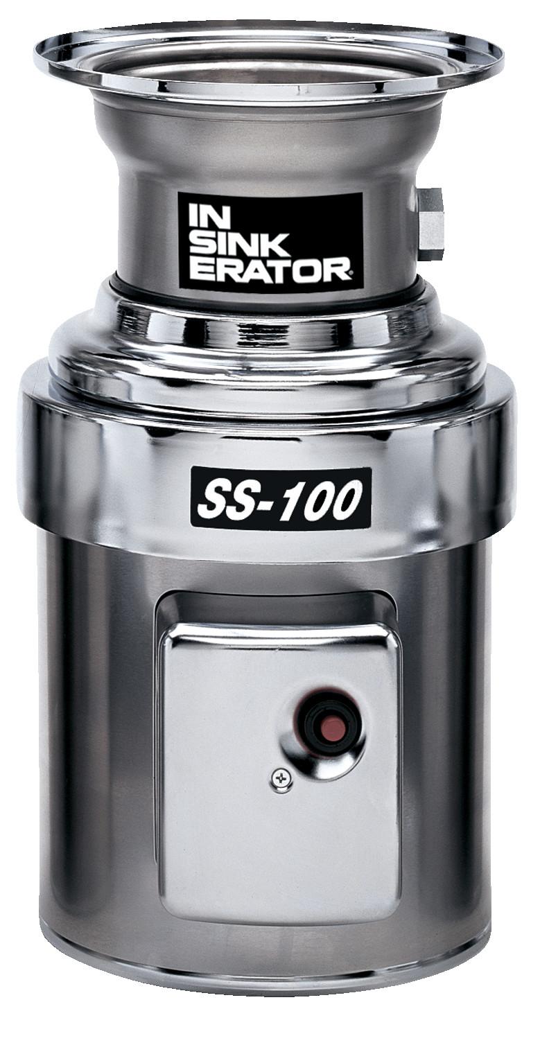 InSinkErator Medium Capacity SS-100 Commercial Garbage Disposal, Stainless Steel, 1 HP,115-208/230V, Single Phase