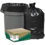 Earthsense® Commercial Recycled Can Liners, 33gal, 1.25mil, 33" x 39", Black, 10 Bags/Roll, 10 Rolls/Carton