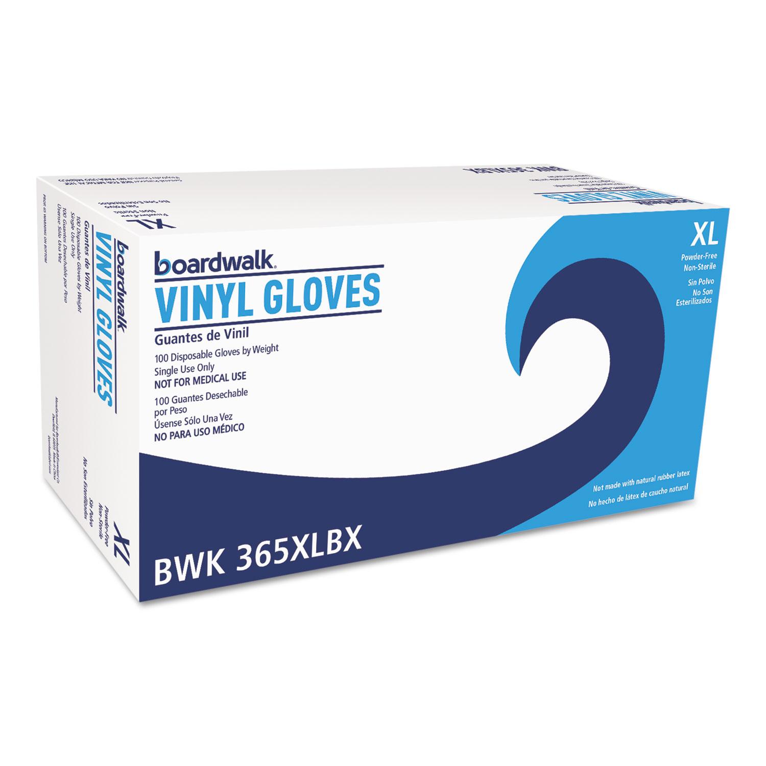 Boardwalk® General Purpose Vinyl Gloves, Powder/Latex-Free, 2 3/5mil, XLarge, Clear,1000/CT