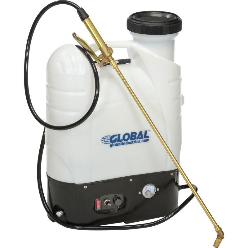 Global Industrial™ Commercial Duty Battery Operated No Pump Backpack Sprayer W/Brass Wand