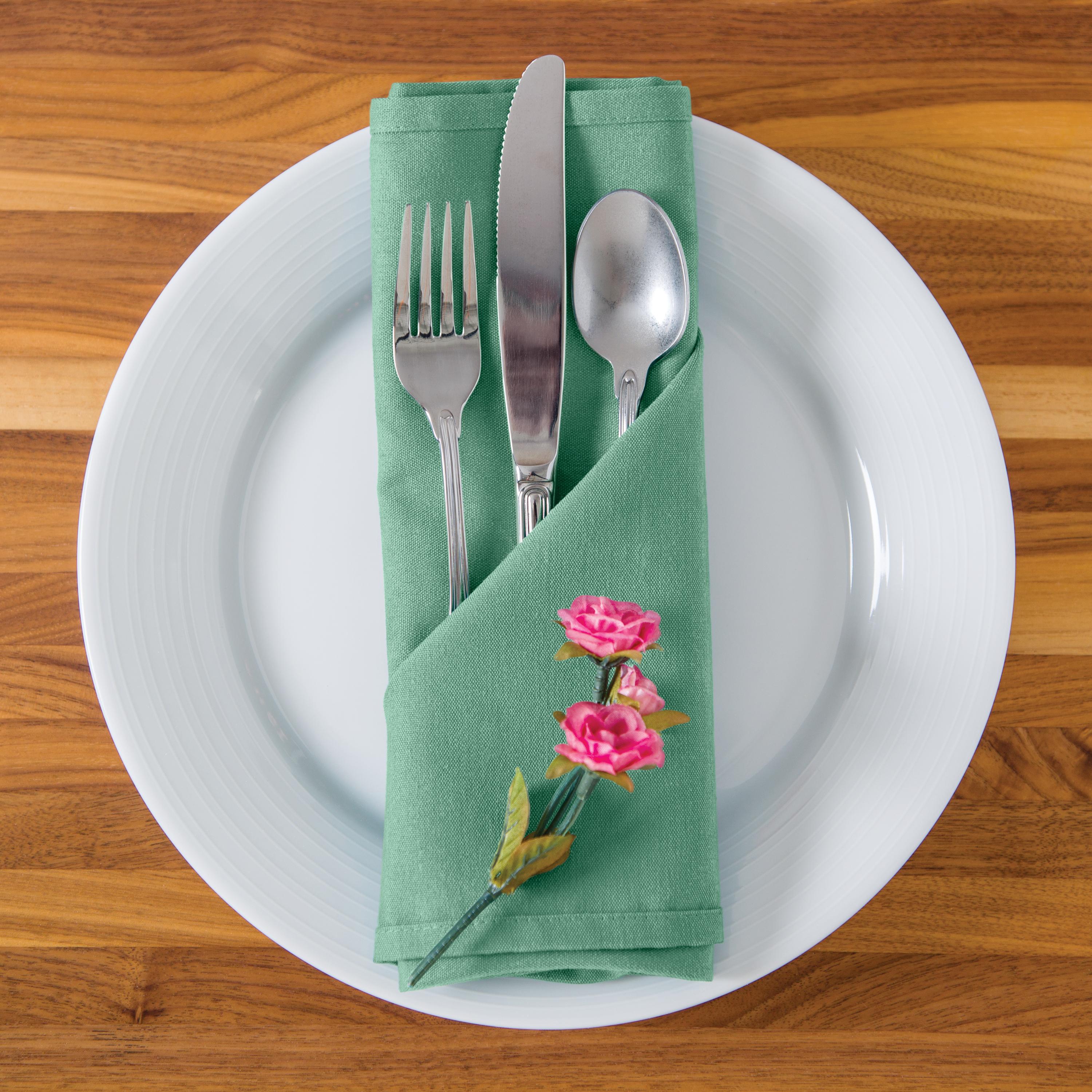 Direct Supply® Textiles Cloth Napkin, 21"W x 21"L, Colored, Case of 25 - Color: Sea Foam